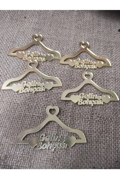 Pleksi Gold Gelin Bohçası Süsü 5li Paket - Resim 2