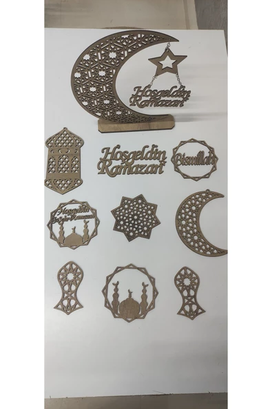 Ramazan süslemesi 10lu  Hoşgeldin Ramazan  dekoratif  ürünler - 3