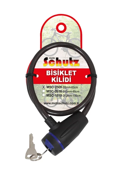 Motoschutz Ekonomik Bisiklet Kilidi Msc-2509 Ø8Mm*65Cm - 3