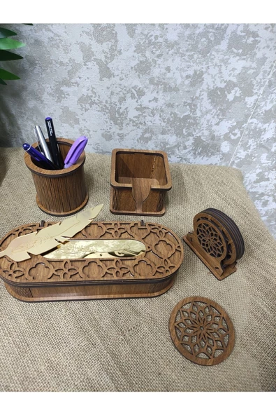 Ahşap Masa Üstü Isimlik 6lı Set - 2