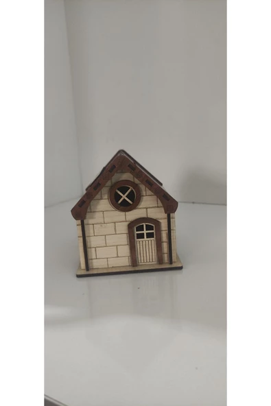 Ev kumbara Ahşap kahve renk küçük boy - 5