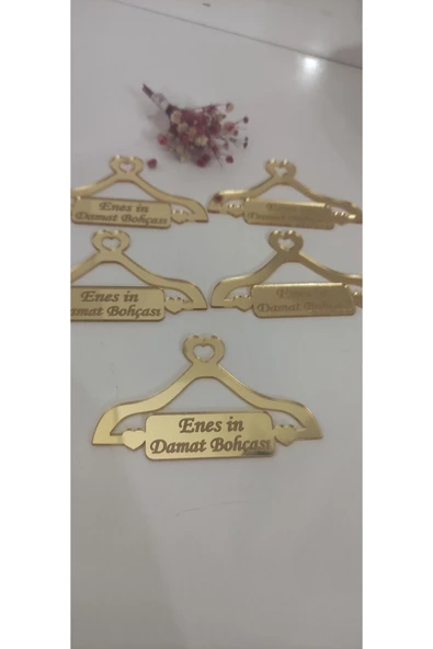 isme özel gold damat bohça yazısı 5li paket - Resim 3