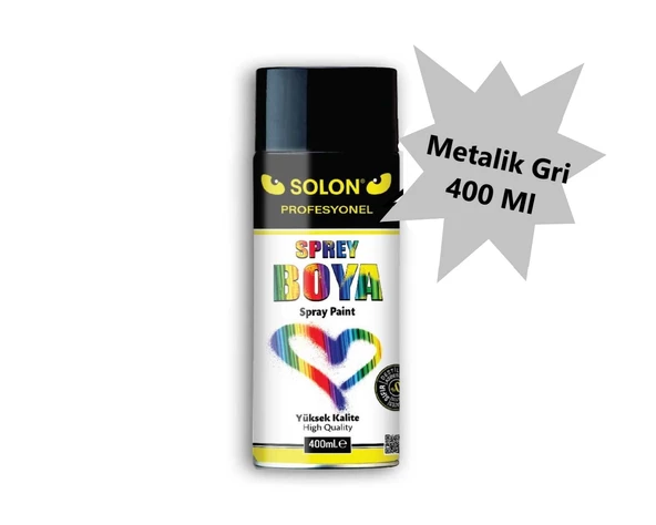 5 Adet Sprey Boya Metalik Gri, 400 Ml - 2