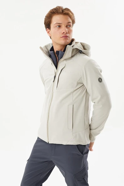 Exuma 2411156-BEİ Erkek Softshell Ceket - Resim 6