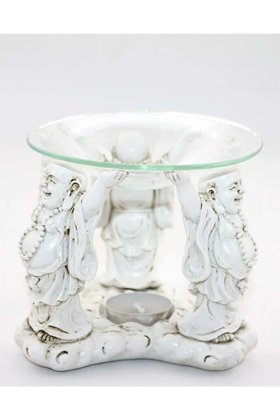 Buhardanlık Buda Budha Seramik Cam Buhurdanlık - Resim 3