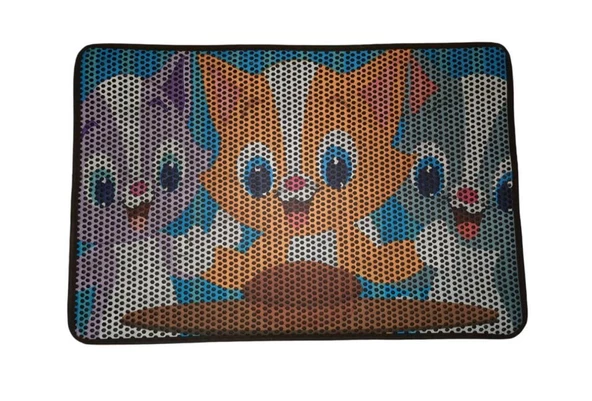 Nanbell Büyük Elekli Çift Katlı Kedi Kumu Paspası 75X59 cm Desenli No:2