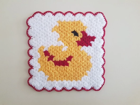 Banyo Bebek el örme lifi Yün Çirkin Ördek Desenli Takım GS - 3