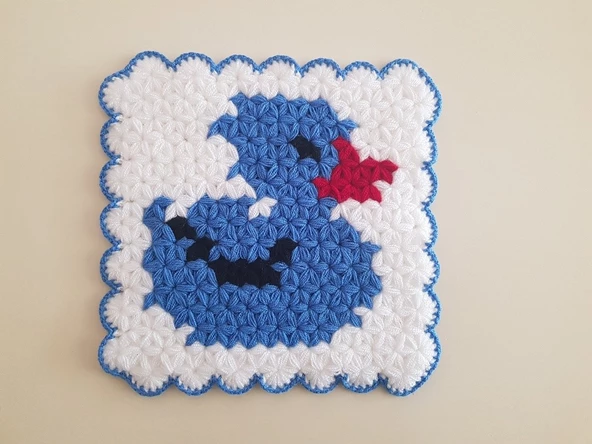 Banyo Bebek el örme lifi Yün Çirkin Ördek Desenli Takım TS - 3