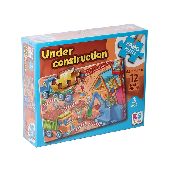 JP 314004 Under Construction Jumbo Puzzle 12 Parça