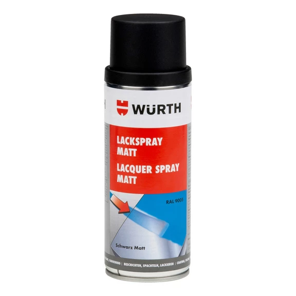 Würth Mat Siyah Sprey Tampon Boyası Ral 9005 400 ML GERMANY