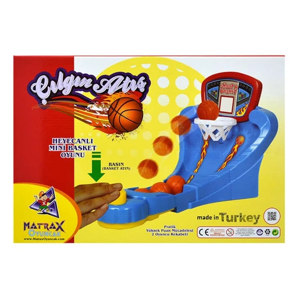 Mini Masa Üstü Basket Oyunu Eğlenceli Oyuncak