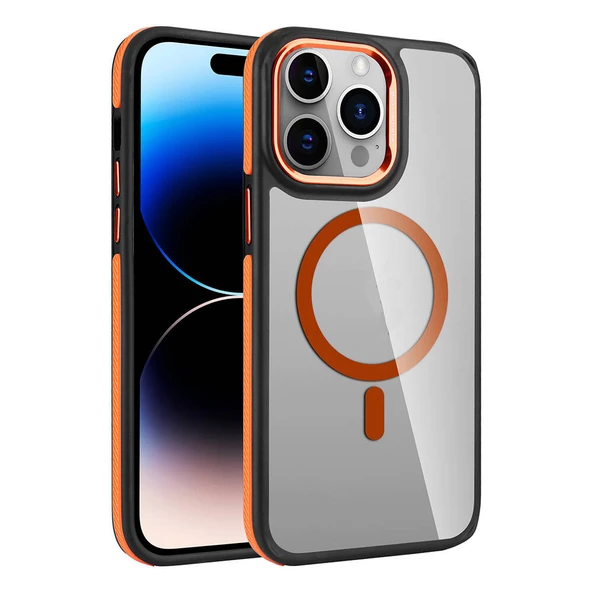 Apple iPhone 14 Pro Max Kılıf Magsafe Şarj Özellikli Mat Görünümlü Zore Solo Kapak - Resim 2