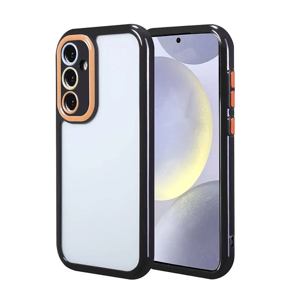 Galaxy S24 Kılıf Kamera Korumalı Renkli Kenar ve Çerçeve Tasarımlı Zore Vitamin Kapak - 4