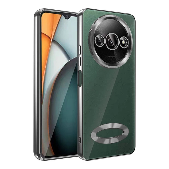Xiaomi Redmi A3 4G 2024 Kılıf Kamera Korumalı Logo Gösteren Zore Omega Kapak - Resim 3