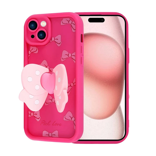 Apple iPhone 15 Kılıf Kamera Korumalı Figür Tasarımlı Zore Kapya Kapak - Resim 6