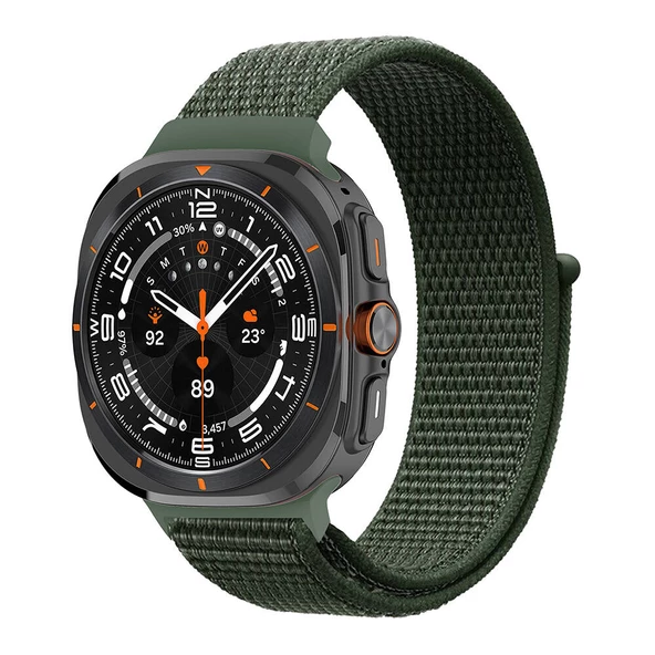 ??Galaxy Watch Ultra 47mm Zore KRD-03 Hasır Kordon - 7