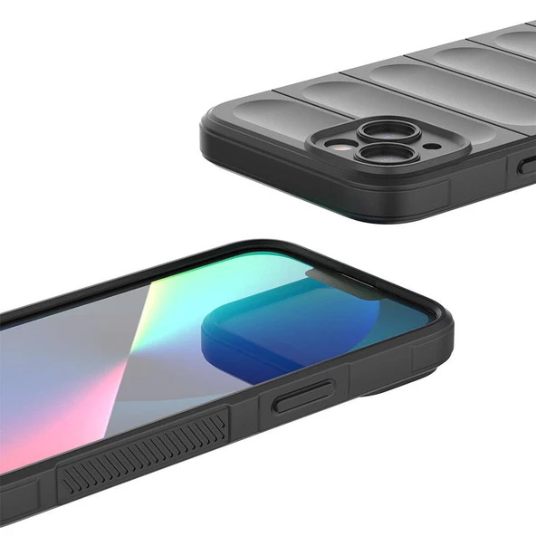 Apple iPhone 13 Kılıf Esnek TPU Oyuklu Arka Yüzey Tasarımlı Zore Etnik Silikon Kapak - Resim 9