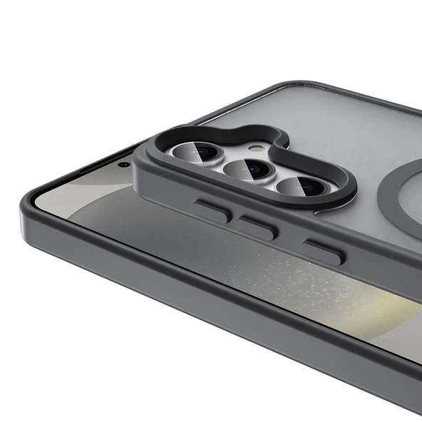 Galaxy S24 Plus Kılıf Magsafe Şarj Özellikli Mat Arka Yüzey Zore Sio Kapak - 10