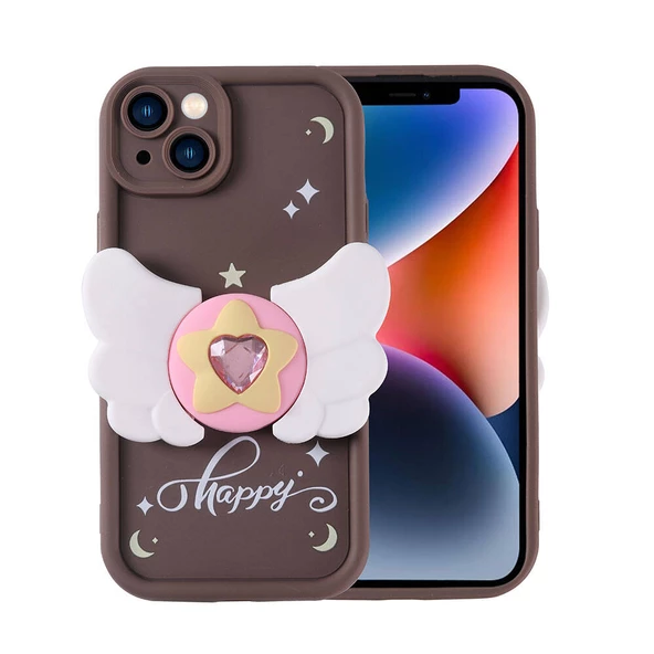 Apple iPhone 14 Kılıf Kamera Korumalı Figür Tasarımlı Zore Kapya Kapak - 3