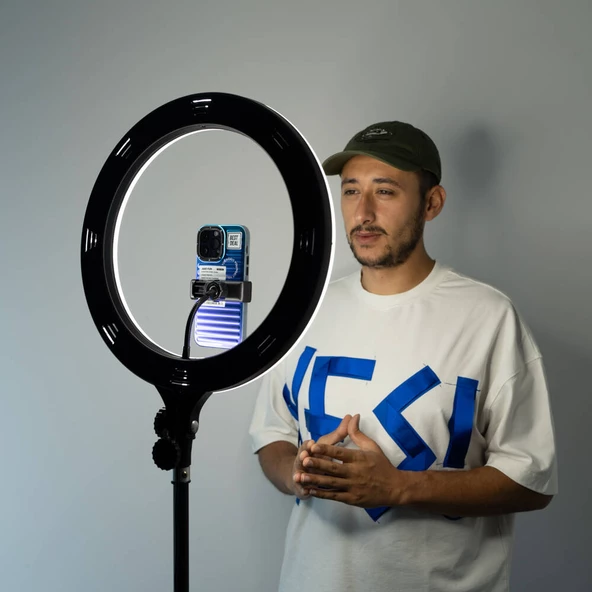 Zore MJ38 RGB 25W Ring Light Canlı Yayın 38cm USB'li ve Telefon Stand - 4