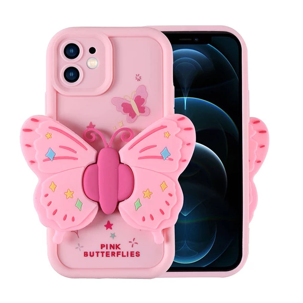 Apple iPhone 12 Kılıf Kamera Korumalı Figür Tasarımlı Zore Kapya Kapak - Resim 4