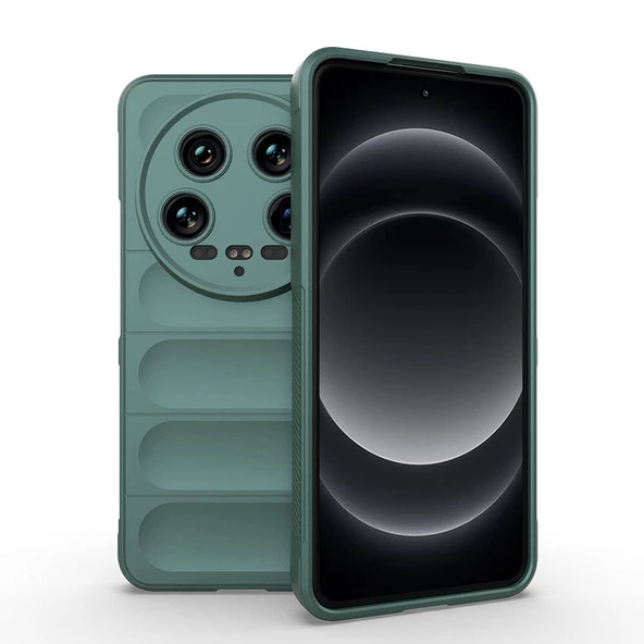 Xiaomi Mi 14 Ultra Kılıf Esnek TPU Oyuklu Arka Yüzey Tasarımlı Zore Etnik Silikon Kapak - 3