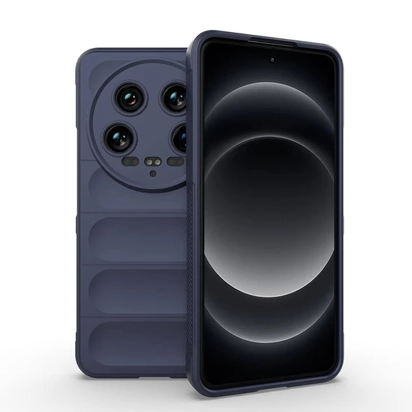 Xiaomi Mi 14 Ultra Kılıf Esnek TPU Oyuklu Arka Yüzey Tasarımlı Zore Etnik Silikon Kapak - 4
