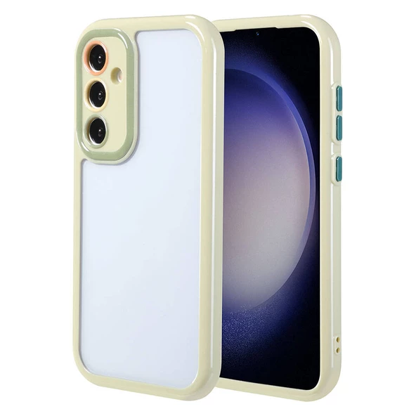 Galaxy S23 Kılıf Kamera Korumalı Renkli Kenar ve Çerçeve Tasarımlı Zore Vitamin Kapak - 2