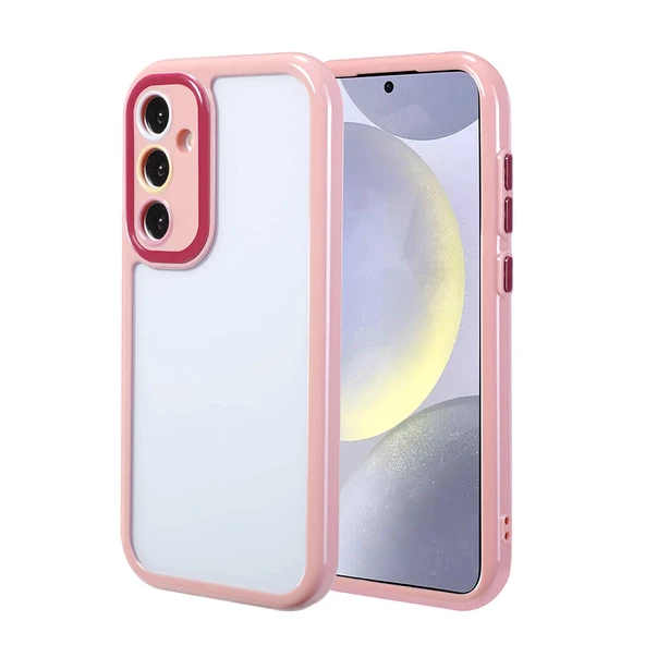 Galaxy S24 Kılıf Kamera Korumalı Renkli Kenar ve Çerçeve Tasarımlı Zore Vitamin Kapak - 2