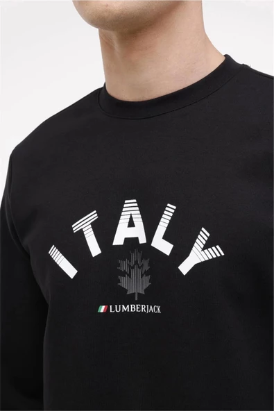 Lumberjack A10189920508010 Ml Robert 16Itly72 4Pr Sıyah Erkek Orme Sweatshırt - 4