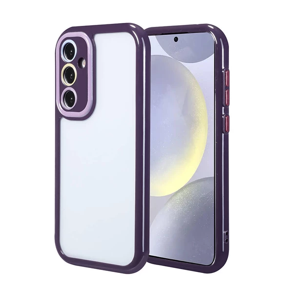 Galaxy S24 Kılıf Kamera Korumalı Renkli Kenar ve Çerçeve Tasarımlı Zore Vitamin Kapak - 3