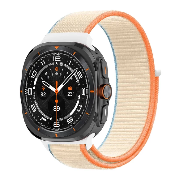 ??Galaxy Watch Ultra 47mm Zore KRD-03 Hasır Kordon - 5