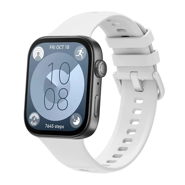 Huawei Watch Fit 3 Band Serisi Klasik Kordon Silikon Strap Kayış - 7