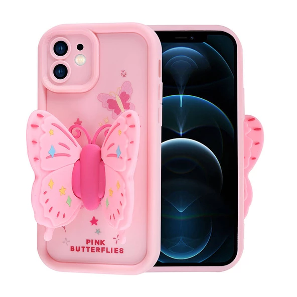 Apple iPhone 12 Kılıf Kamera Korumalı Figür Tasarımlı Zore Kapya Kapak - Resim 5