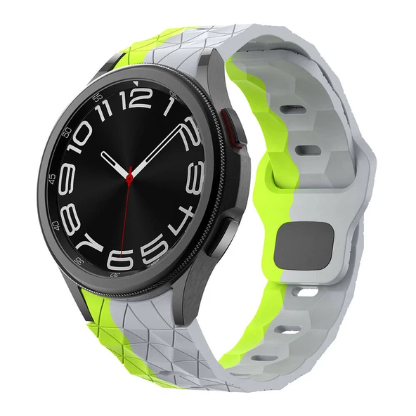 Galaxy Watch 6 40mm Zore KRD-116 20mm Futbol Desenli Spor Tasarımlı Silikon Kordon - 3