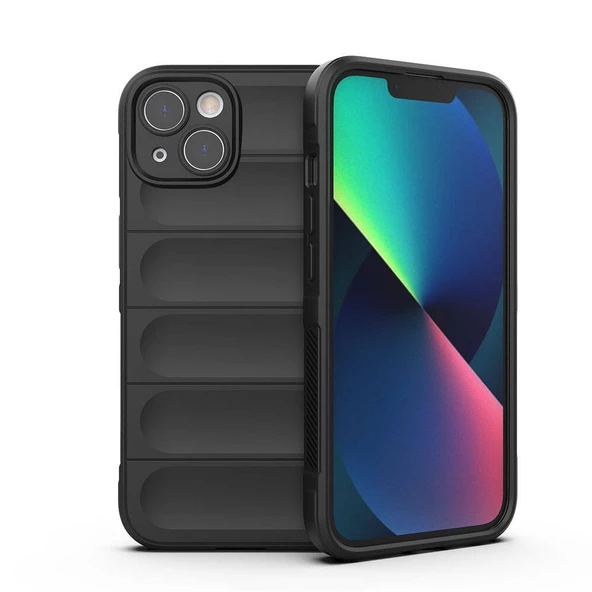 Apple iPhone 13 Kılıf Esnek TPU Oyuklu Arka Yüzey Tasarımlı Zore Etnik Silikon Kapak - Resim 2