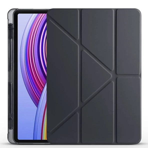 Xiaomi Redmi Pad Pro Kılıf Zore Tri Folding Kalem Bölmeli Standlı Kılıf - 9