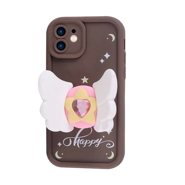 Apple iPhone 12 Kılıf Kamera Korumalı Figür Tasarımlı Zore Kapya Kapak - Resim 10