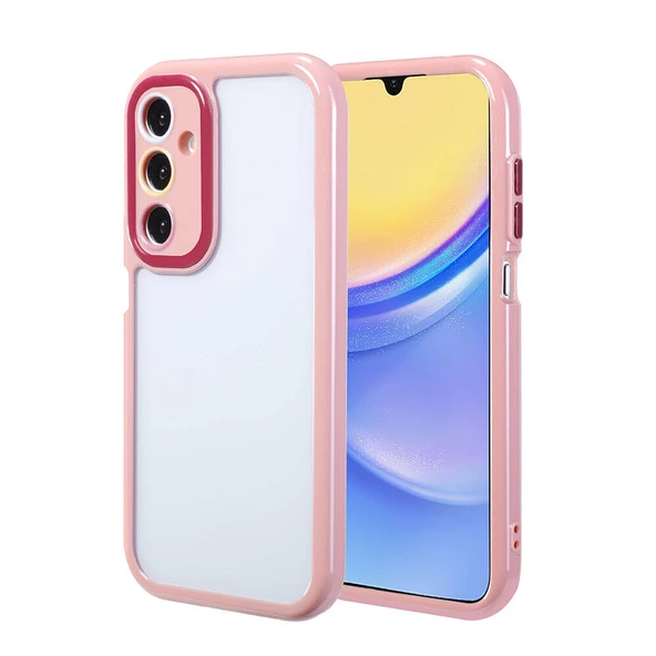 Galaxy A15 Kılıf Kamera Korumalı Renkli Kenar ve Çerçeve Tasarımlı Zore Vitamin Kapak - 4