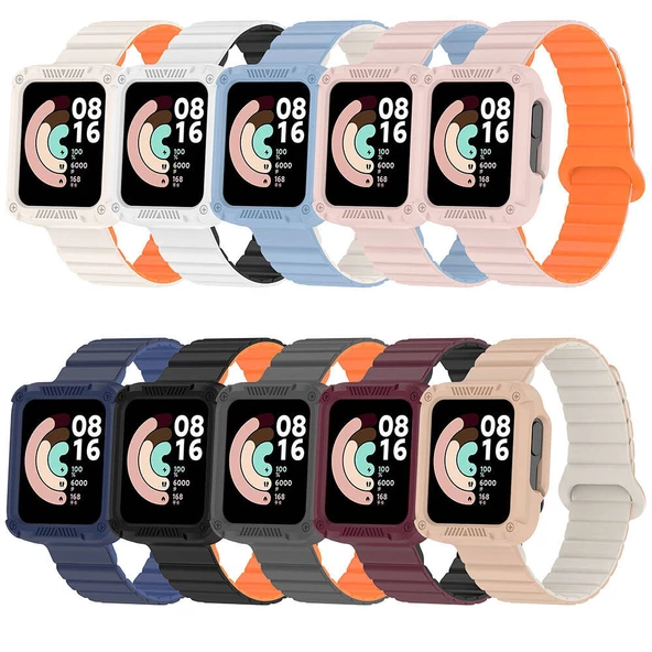 Xiaomi Redmi Watch 2 Silikon Kordon Zore KRD-105 Strap Kayış - Resim 12