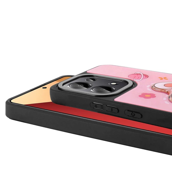 Xiaomi Poco M6 Pro 4G Kılıf Parlayan Kabartmalı İkonik Figürlü Zore Amas Silikon Kapak - 6