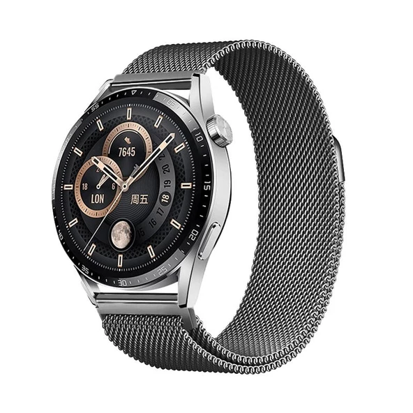 Galaxy Watch 46mm Zore Band-12 22mm Metal Hasır Kordon