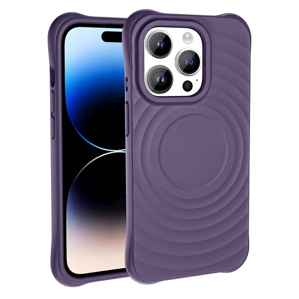 Apple iPhone 14 Pro Magsafe Şarj Özellikli Airbagli Mat Görünümlü Zore Hepi Kapak - Resim 10