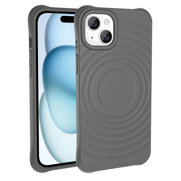 Apple iPhone 15 Plus Magsafe Şarj Özellikli Airbagli Mat Görünümlü Zore Hepi Kapak - Resim 12