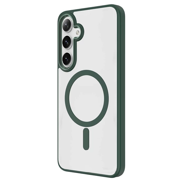 Galaxy S24 Plus Kılıf Magsafe Şarj Özellikli Zore Krom Magsafe Silikon Kapak - Resim 6