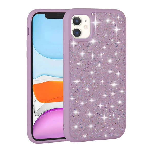 Apple iPhone 11 Kılıf Parlak Taşlı Tasarım Zore Pırlanta Kapak - Resim 11