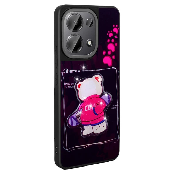 Xiaomi Poco M6 Pro 4G Kılıf Parlayan Kabartmalı İkonik Figürlü Zore Amas Silikon Kapak - 3