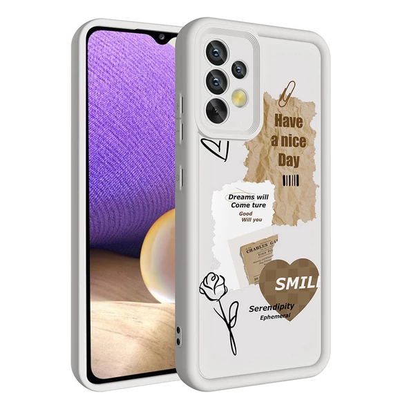 Galaxy A32 4G Kılıf Kamera Korumalı Baskılı Arka Yüzey Zore Klas Kapak - 6