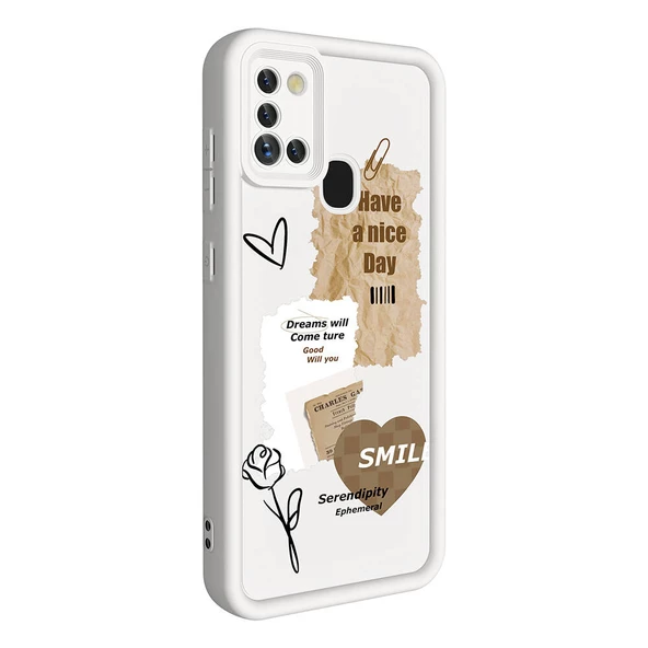 Galaxy A21S Kılıf Kamera Korumalı Baskılı Arka Yüzey Zore Klas Kapak - Resim 3