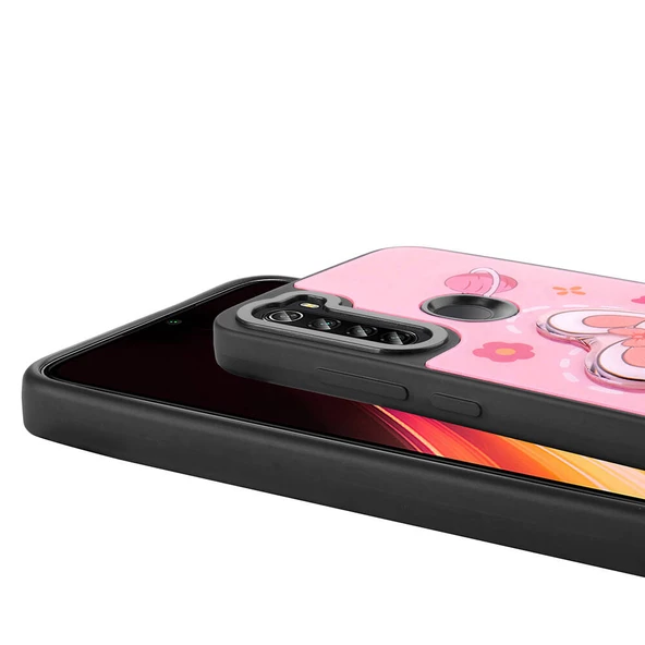 Xiaomi Redmi Note 8 Kılıf Parlayan Kabartmalı İkonik Figürlü Zore Amas Silikon Kapak - 8